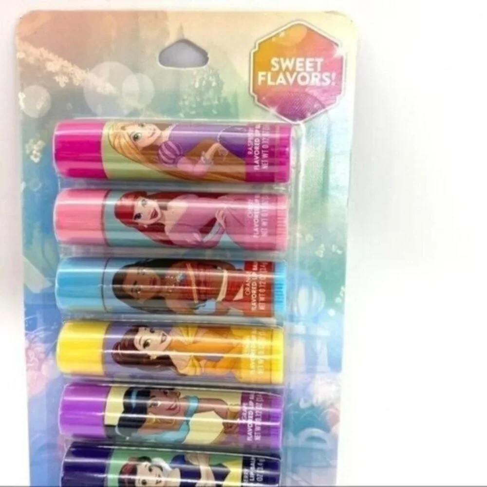 Disney Princess 8 Piece Lip Balm Set New